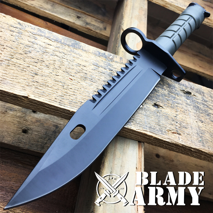 Hunting Knife Military Tactical Survival  Fixed Blade Rambo Army