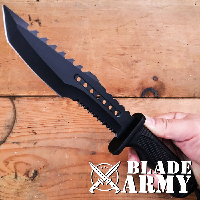 Fixed Blade Bowie Military Tactical Hunter Camping Knife