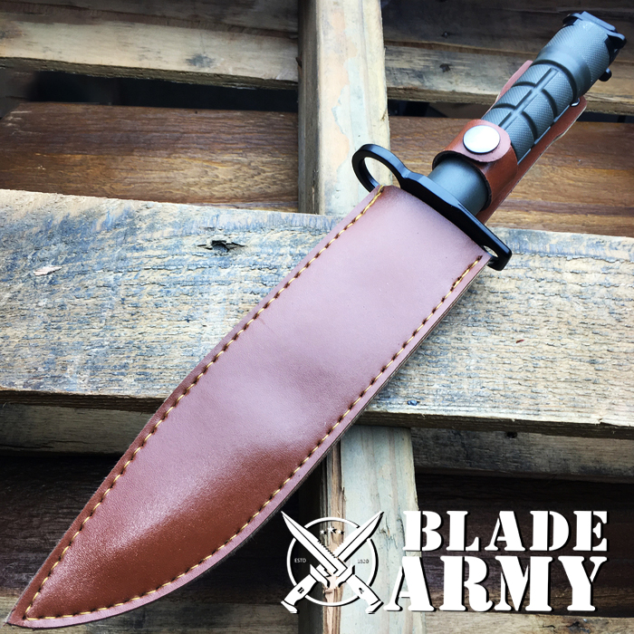 Hunting Knife Military Tactical Survival  Fixed Blade Rambo Army