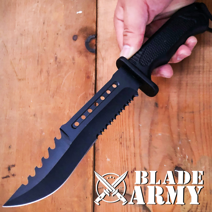 Fixed Blade Bowie Military Tactical Hunter Camping Knife