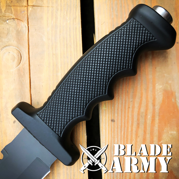 Hunting Fixed Blade Army Bowie w/ Throwing Knife