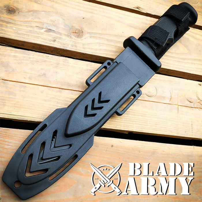 Hunting Fixed Blade Army Bowie w/ Throwing Knife